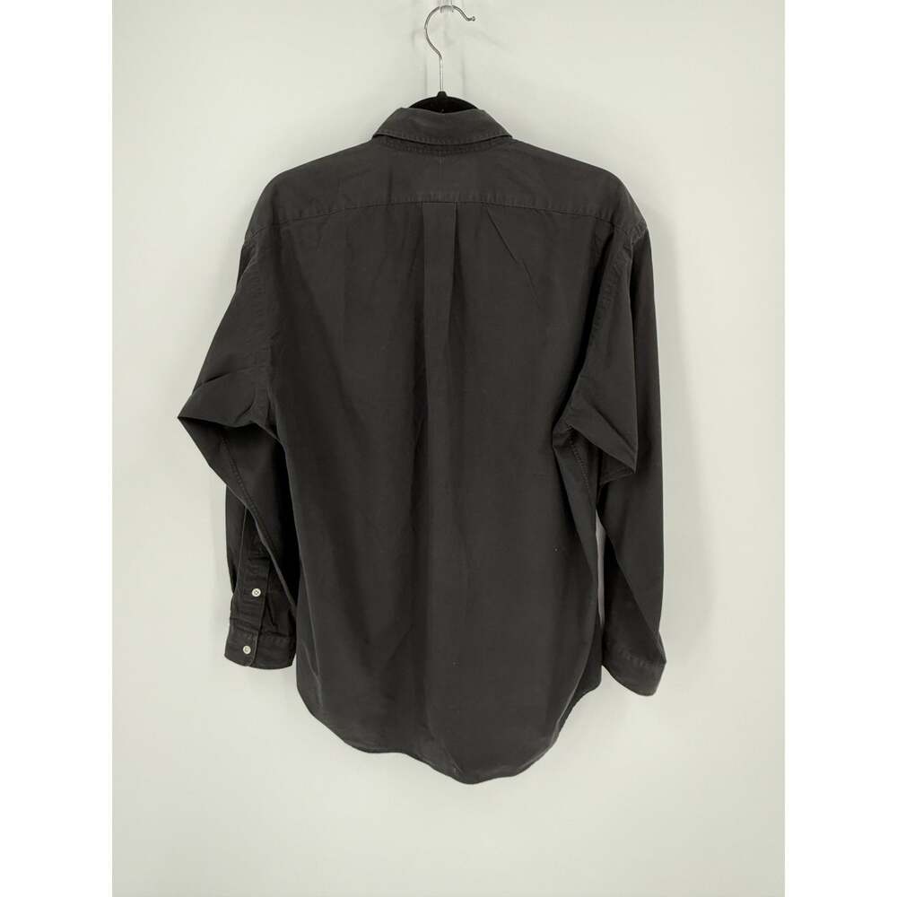 Ralph Lauren Blake Men's Black Two-Ply Cotton Button Down Long Sleeve Shirt M - Picture 3 of 5
